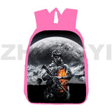 Battlefield 2042 Backpack 12/16 Inch Kids Bookbag Cartoon Canvas Anime