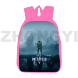 Battlefield 2042 Backpack 12/16 Inch Kids Bookbag Cartoon Canvas Anime