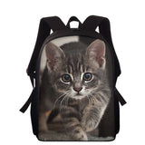 Animal Cat Printed Children's School Backpack Combo Primary Girl School Bag