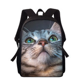 Animal Cat Printed Children's School Backpack Combo Primary Girl School Bag