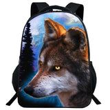 Wolf Backpack School Bags for Teenager Kids Book Bag