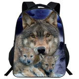 Wolf Backpack School Bags for Teenager Kids Book Bag