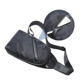 Men's Sports Chest Pack Bag USB Canvas Handbag Fashion Outdoor Shoulder Backpack