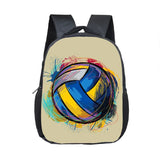 Kids Basketball/Football Print Backpack, 12 Inch Mini Toddler School Bag
