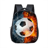 Kids Basketball/Football Print Backpack, 12 Inch Mini Toddler School Bag