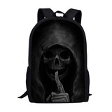 Funk Skull 3D Print School Backpack for Boys Girls