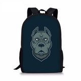 Pitbull Dog School Bags for Teens Backpack Male Female Laptop