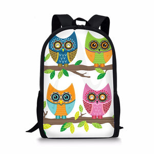 Owl Pattern Children School Bags Orthopedic Backpacks Girls Schoolbag Boys