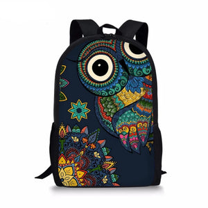 Owl Pattern Children School Bags Orthopedic Backpacks Girls Schoolbag Boys