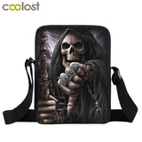 Death Skull Angel Messenger Bag Crossbody Schoolbag Small Shoulder Bag