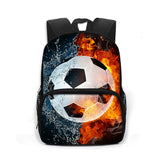 Kids Football Soccer Print Backpack Boys Schoolbag