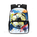 Kids Football Soccer Print Backpack Boys Schoolbag