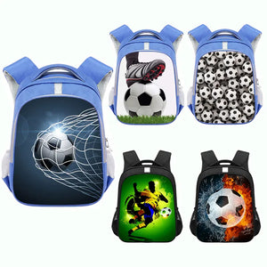 Kids Soccer Backpack Boys School Bag Student Bookbag