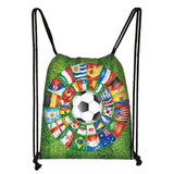Soccer Print Drawstring Bag Men Casual Backpack
