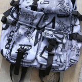 Geometric Waterproof Backpack for Teenagers