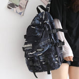 Geometric Waterproof Backpack for Teenagers