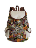 Ghost Pumpkin School Bag Boys Portable Backpack