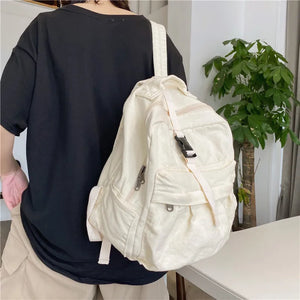 Canvas School Backpack Boy Girl Travel Student Bag Men Women Laptop Bags