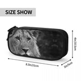 Cute Lion Pen Box for Student School Anime Zipper Pen Bag
