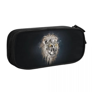 Lion Pen Box Student School Anime Zipper Pen Bag Child Stationery Bag Gift
