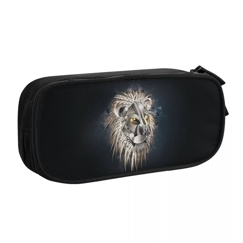 Lion Pen Box Student School Anime Zipper Pen Bag Child Stationery Bag Gift