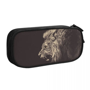 Lion Pen Box Student School Anime Zipper Pen Bag