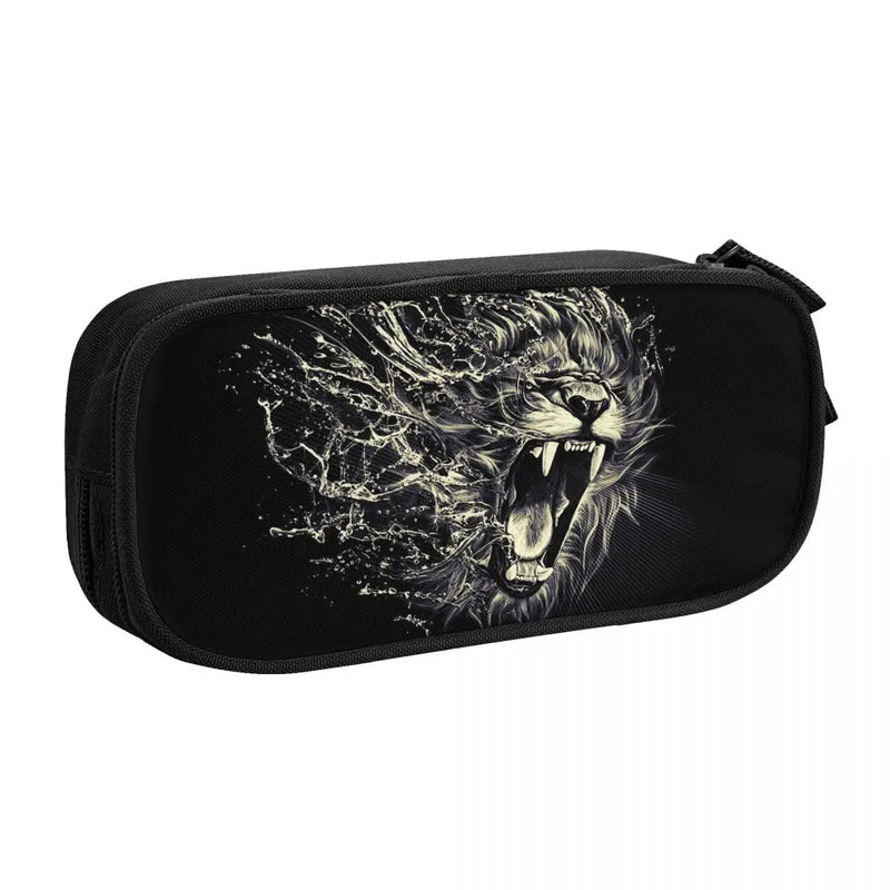 Lion Pen Box Student School Anime Zipper Pen Bag Stationery Gift