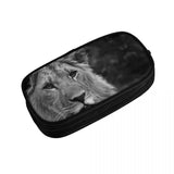 Cute Lion Pen Box for Student School Anime Zipper Pen Bag