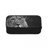 Cute Lion Pen Box for Student School Anime Zipper Pen Bag