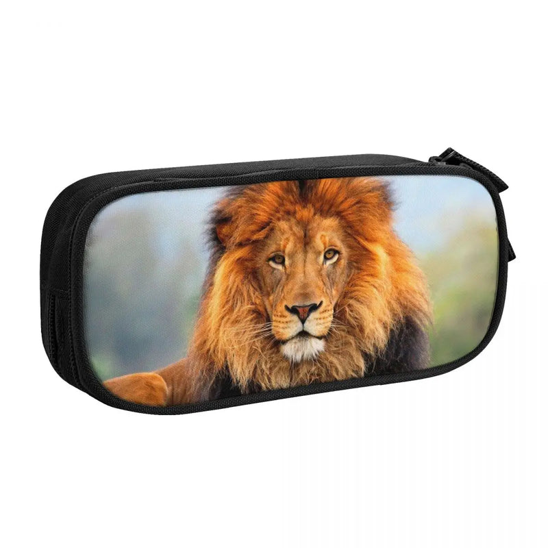 Lionn Pen Box Student School Anime Zipper Pen Bag Child Stationery Bag