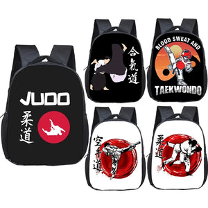Judo Taekwondo Karate Aikido Backpack Kids School Bags Boy Girl Toddler Bag
