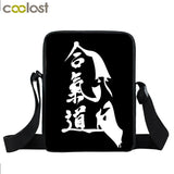 Judo Taekwondo Karate Aikido Messenger Bag Women Handbag Canvas Crossbody Bags