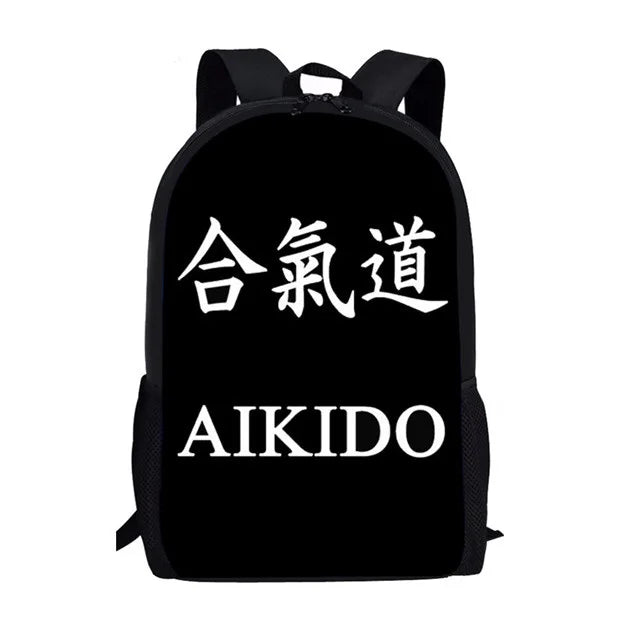 3D Karate/Taekwondo Kids Backpack JUDO Printing School Bags For Boys Girls