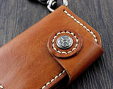 Mens Biker Rocker Leather Key Holder Case