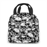 Punk Skull Print Insulated Lunch Bag Cooler Waterproof Picnic Food Storage