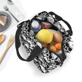 Punk Skull Print Insulated Lunch Bag Cooler Waterproof Picnic Food Storage