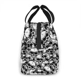 Punk Skull Print Insulated Lunch Bag Cooler Waterproof Picnic Food Storage