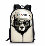 Rock Dog Pattern Men School Bag Padded Back
