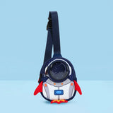 Rocket Kids Messenger Bag 3D Cartoon Travel School Bag for Girls Boys