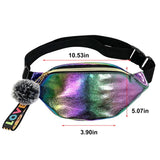 Sequins Printing Waist Bag Glitter Phone Pouch for Women Girls Men