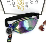 Sequins Printing Waist Bag Glitter Phone Pouch for Women Girls Men