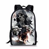 Skull Pattern Boys School Bags Waterproof Teenagers Backpacks