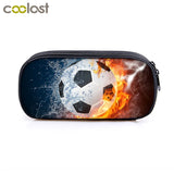 Soccerly/Footbally Print Pencil Bag Kids School Bags Stationary Bags