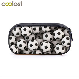 Soccerly/Footbally Print Pencil Bag Kids School Bags Stationary Bags