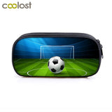 Soccerly/Footbally Print Pencil Bag Kids School Bags Stationary Bags
