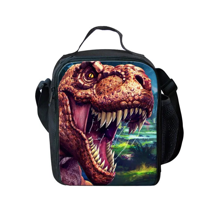 T-Rex Dinosaur School Bags Set for Boys Primary Kids Backpack with Pencil Box