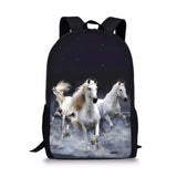 Teenager Crazy Horse Backpack 3D Dinosaur Bagpack Primary School Bags