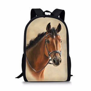 Teenager Crazy Horse Backpack 3D Dinosaur Bagpack Primary School Bags