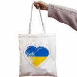 Ukraine Flag Sunflower Vintage Ukrainian Print Canvas Bag
