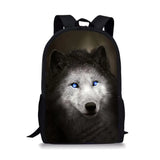 Wolf Print Kids School Backpack for Boys and Girls
